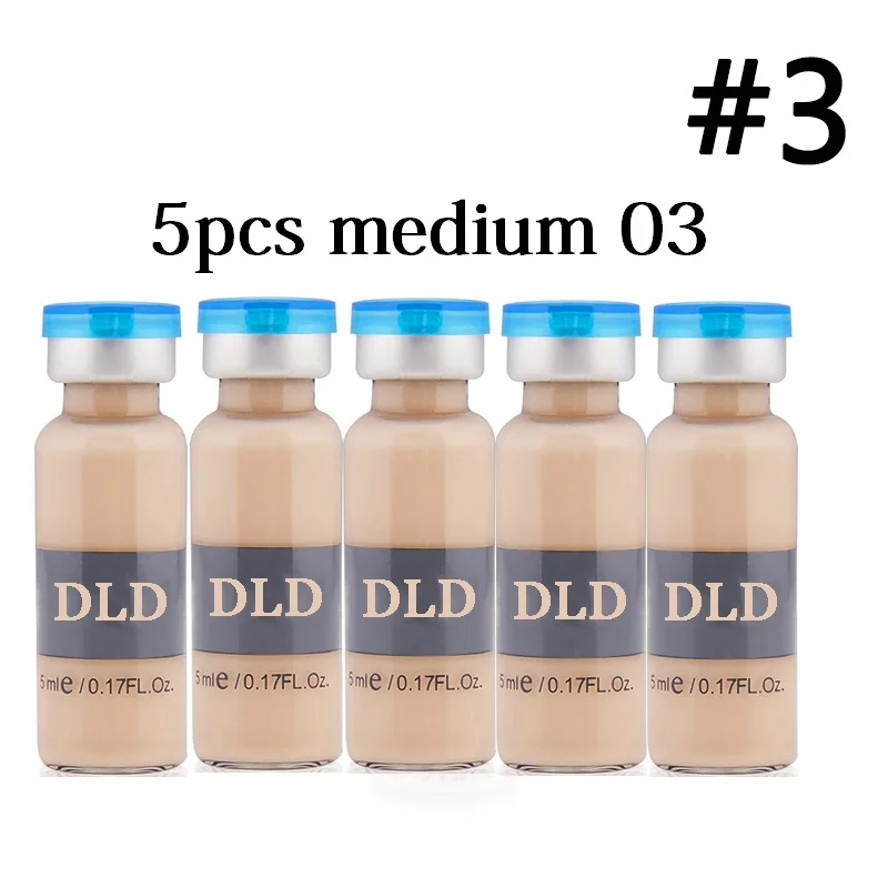 5pcs medium 03 5/10 шт. bb крем мезо bb крем Сыворотки с 5 видов цветов Отбеливание Сыворотки для основа под макияж, чтобы украсить анти-старения кожи красота - Цвет: 5pcs medium 03