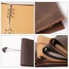 Classic Leather Rings Binder Notebook A5 Personal Genuine Leather Cover Journal Diary Sketchbook Planner Stationery 4