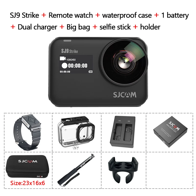 option 7 Оригинальная Экшн-камера SJCAM SJ9 Strike 4K supersmoth GYRO/EIS Водонепроницаемая беспроводная зарядка потоковая sj9 Спортивная камера - Цвет: option 7
