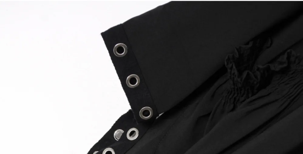 LANMREM, новинка, модная тонкая черная ветровка с заклепками и лентами, Женская куртка, пальто для женщин JH36901