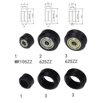 

5Pcs CNC Openbuilds Wheels Plastic POM Round Wheel Perlin V-type For V-Slot