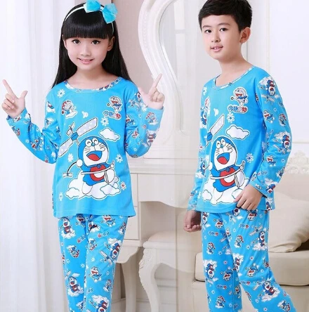 Хлопковый пижамный комплект для маленьких девочек и мальчиков; Одежда для мальчиков; Пижама для малышей; сезон зима-осень; пижамы для детей; одежда для сна для мальчиков и девочек; одежда для От 3 до 12 лет - Цвет: color at picture