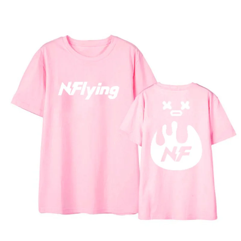 Kpop Nflying N. Flying Album рубашки уличная свободная футболка Топы с короткими рукавами футболка DX1130 - Цвет: Pink 01