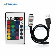 

Remote Control LED Light Bar Mini Bluetooth RGB Remote USB Controller + 24 Key For Led Light Strip Controller