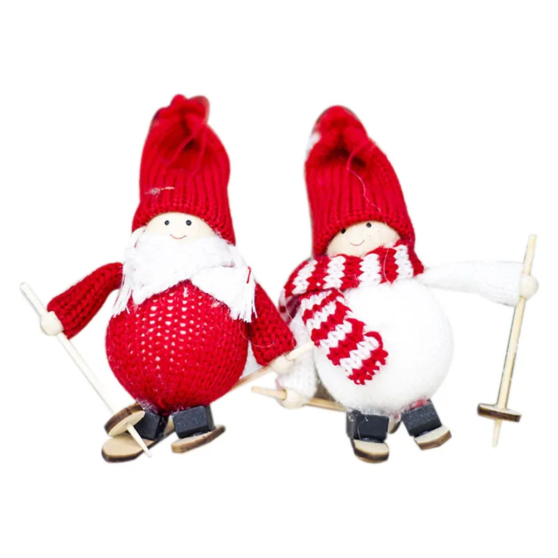 

Christmas Angel Girl Ski Pendant Christmas Tree Decoration For Home Xmas Cute Doll Party Decoration Kids Gift