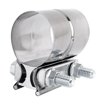 

1pc 2.5 Inch 2 1/2 Inch Lap Joint Exhaust Band Clamp-Preformed Stainless Steel For Catback Silencer