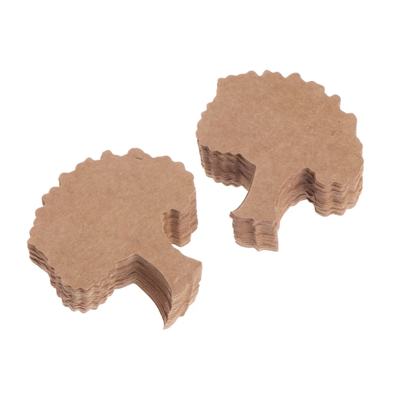 100 Pcs/Bag Kraft Paper Jewelry Packing Earrings Display Tags Cards Tree Cat Ear Y4QB | Украшения и аксессуары
