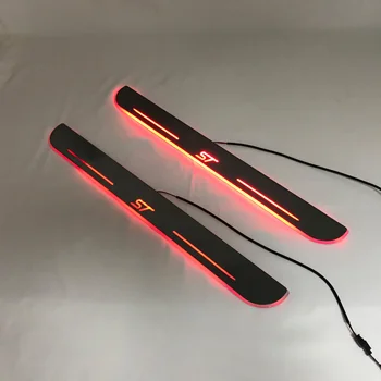 

LYQ led moving door scuff for Ford Fiesta ST dynamic door sill plate welcome lamp lining overlay Flow/fixed light