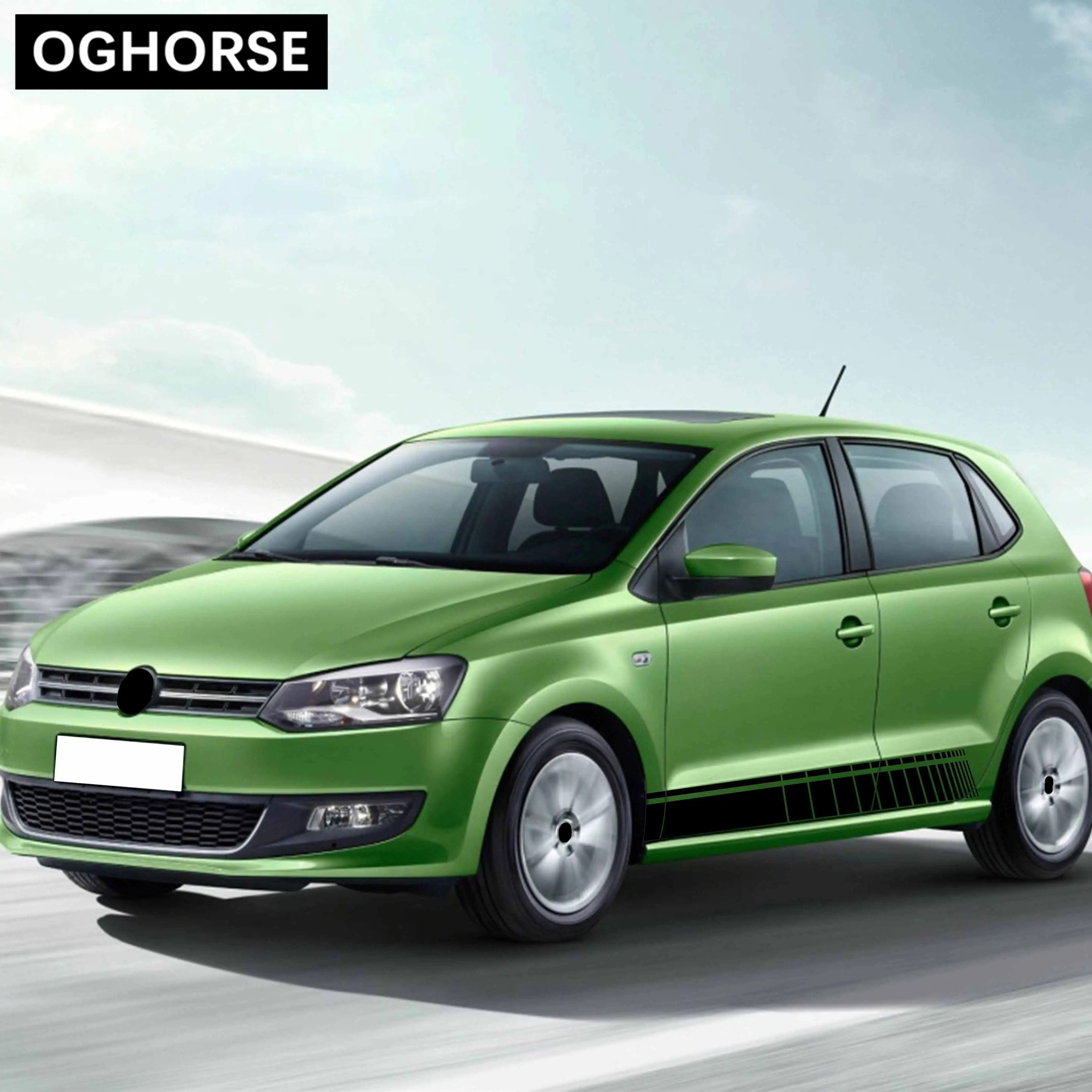 2 шт., наклейка на дверь автомобиля с боковыми полосками для Volkswagen VW Golf 5 6 7 Polo Passat Tiguan Scirocco CC Bora, аксессуары