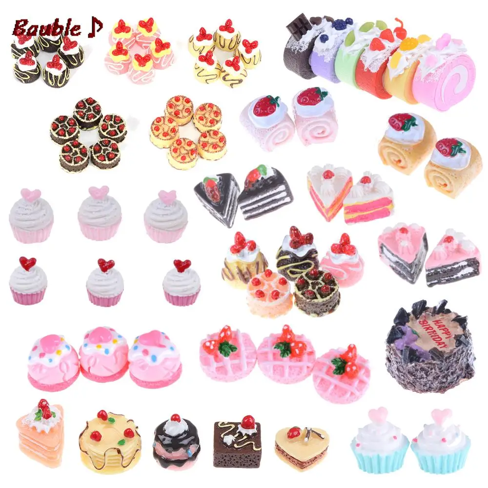 WOADA 38Styles Simulation Fake Bread Cake Low-cost dessert food square cake For Doll Home accessories model life room props | Игрушки и