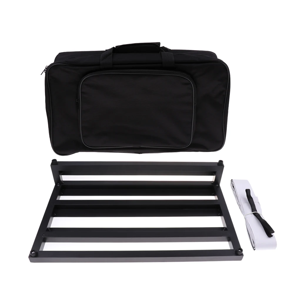 

Lightweight Aluminum Alloy Guitar Effect Pedalboard with Gig Bag Case Hoop&Loop for Beginner