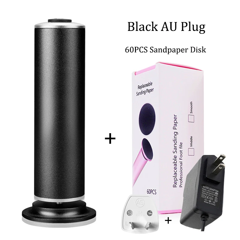 Black AU Plug Электрический педикюрный инструмент для ухода за ногами пилки для педикюра удалитель мозолей перезаряжаемый пилинг пилочка для ног омертвевшая кожа удалитель мозолей - Цвет: Black AU Plug
