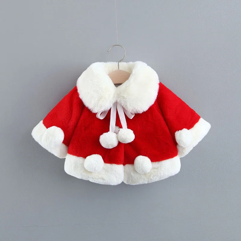 Пальто для маленьких девочек; вельветовое плотное осенне-зимнее Модное теплое пальто для маленьких девочек; детская верхняя одежда; Рождественская одежда для маленьких девочек