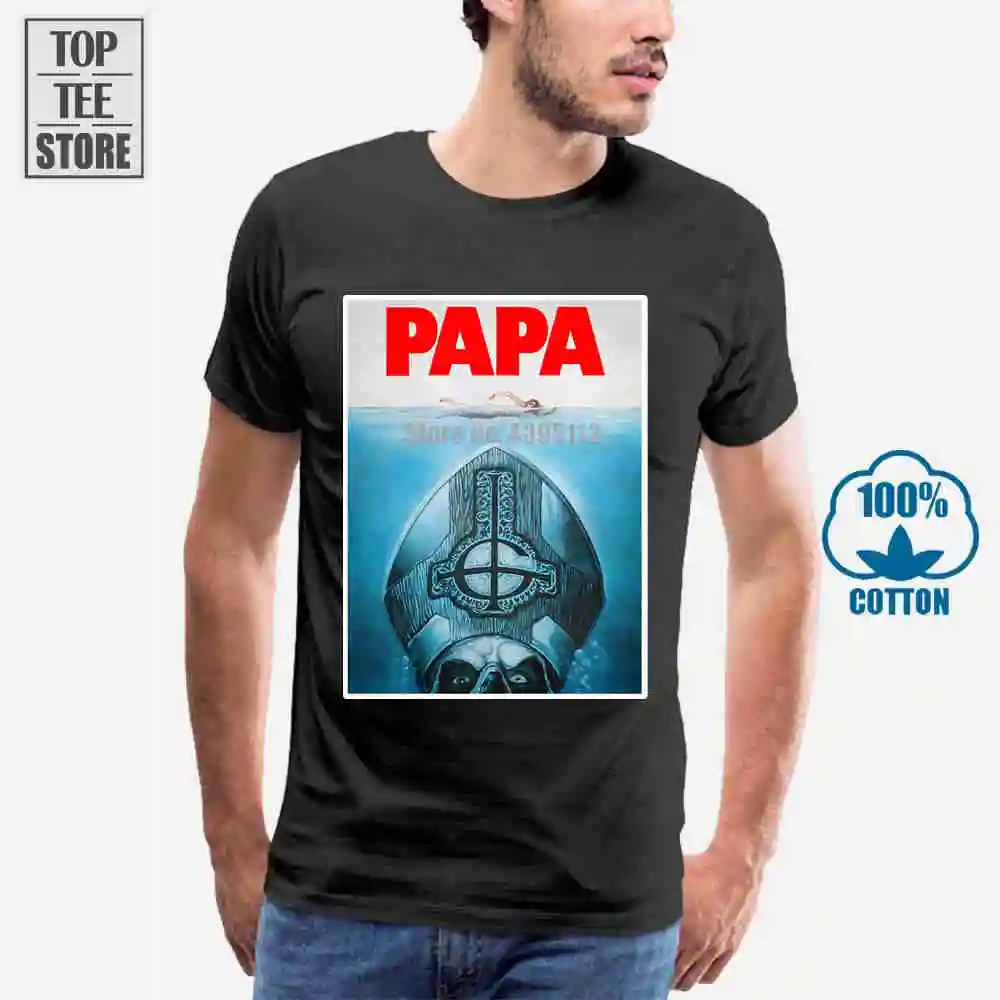 Ghost Papa Jaws рубашка S M L Xl Xxl Официальная футболка металлическая рок-группа | Мужская