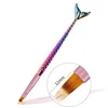New 5pcs/set Colorful Mermaid Design Nail Brush Acrylic Drawing Pen Sawtooth Flower Pen Light Therapy Pen Painted Pen Tools 5