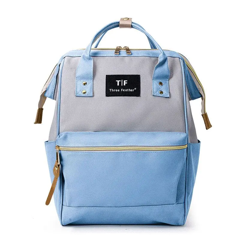 Светло-голубой Открытый путешествия двойной плечо рюкзак большой емкости Многофункциональный Повседневная водонепроницаемая сумка - Цвет: Светло-голубой