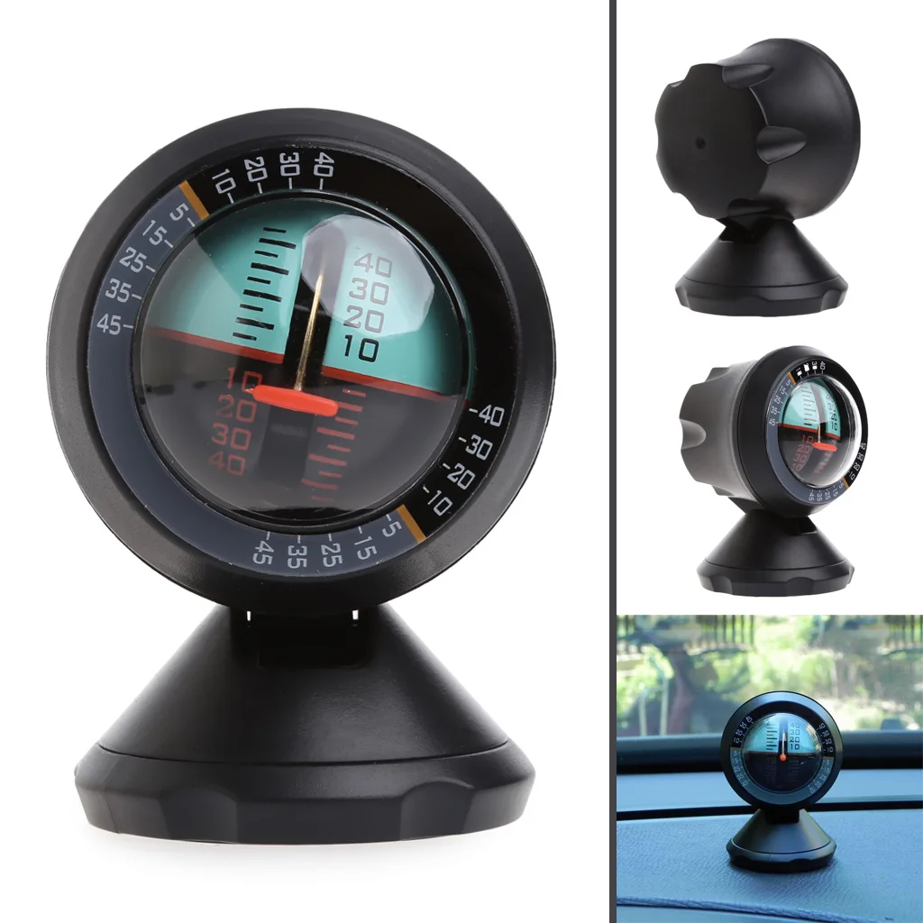 Hukai Multifunction Car Inclinometer Slope Outdoor Measure Tool Vehicle Compass 