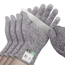 1 пара устойчивые к порезам перчатки Hppe перчатки для работы защитные перчатки для пальцев кухонные мужские износостойкие защитные перчатки