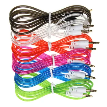 

3.5mm Crystal AUX Cable Male to Male Jack Stereo Car Audio Cables 1M For Smart Phones PC MP3/MP4 Headphone Speaker