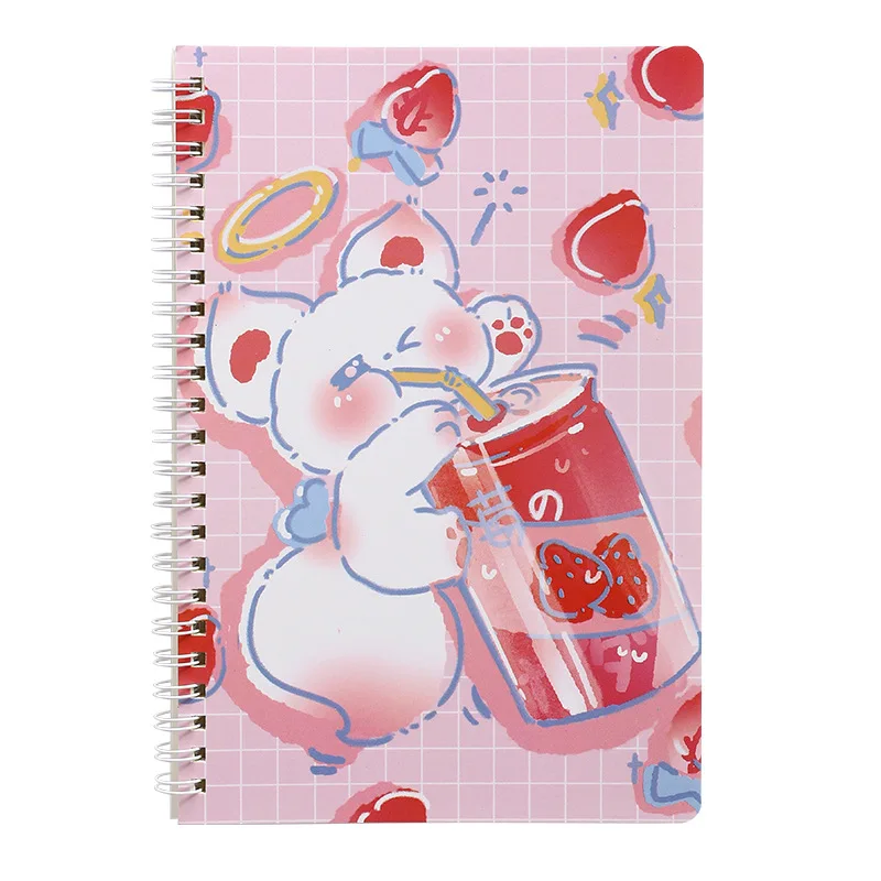 kawaii journal binder activity page account book girl heart coil diary ins  school student removable notebook notepad notebook - AliExpress