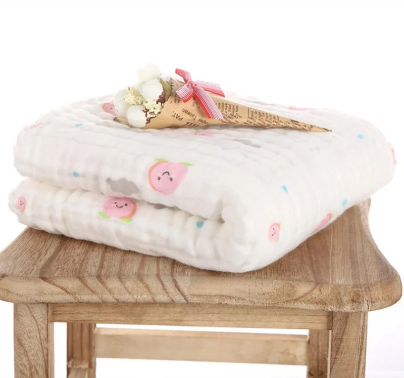 MOTOHOOD 9 Layers Cotton Bath Towel Kids Quilt Baby Blankets Newborn Bedding Photography Props Cotton Warm Blanket Swaddle (10)