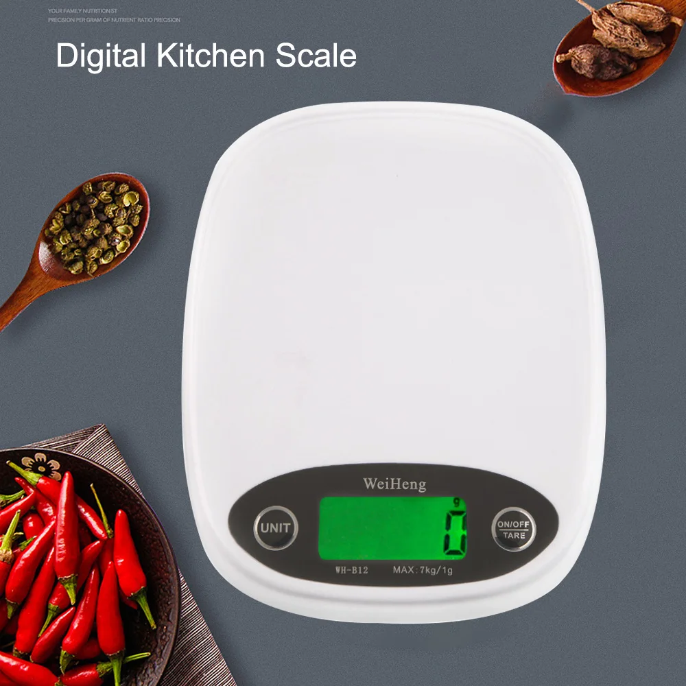 7kg/3kg 0.1/1g Mini Kitchen Scale High LCD Digital Display Gram Weighing Food Jewelry Measure with Bowl | Инструменты