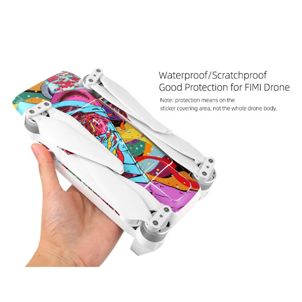 PVC Waterproof Stickers for Xiaomi FIMI X8 SE Drones Body Shell Protection Skin Quadcopter Camera Drone Accessories Removable