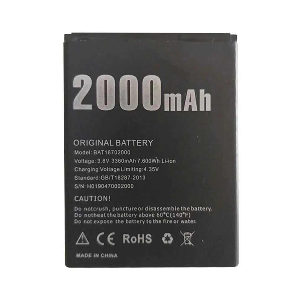 Запасная батарея DOOGEE X50 BAT18702000 2000 мАч литий-ионный аккумулятор большой емкости
