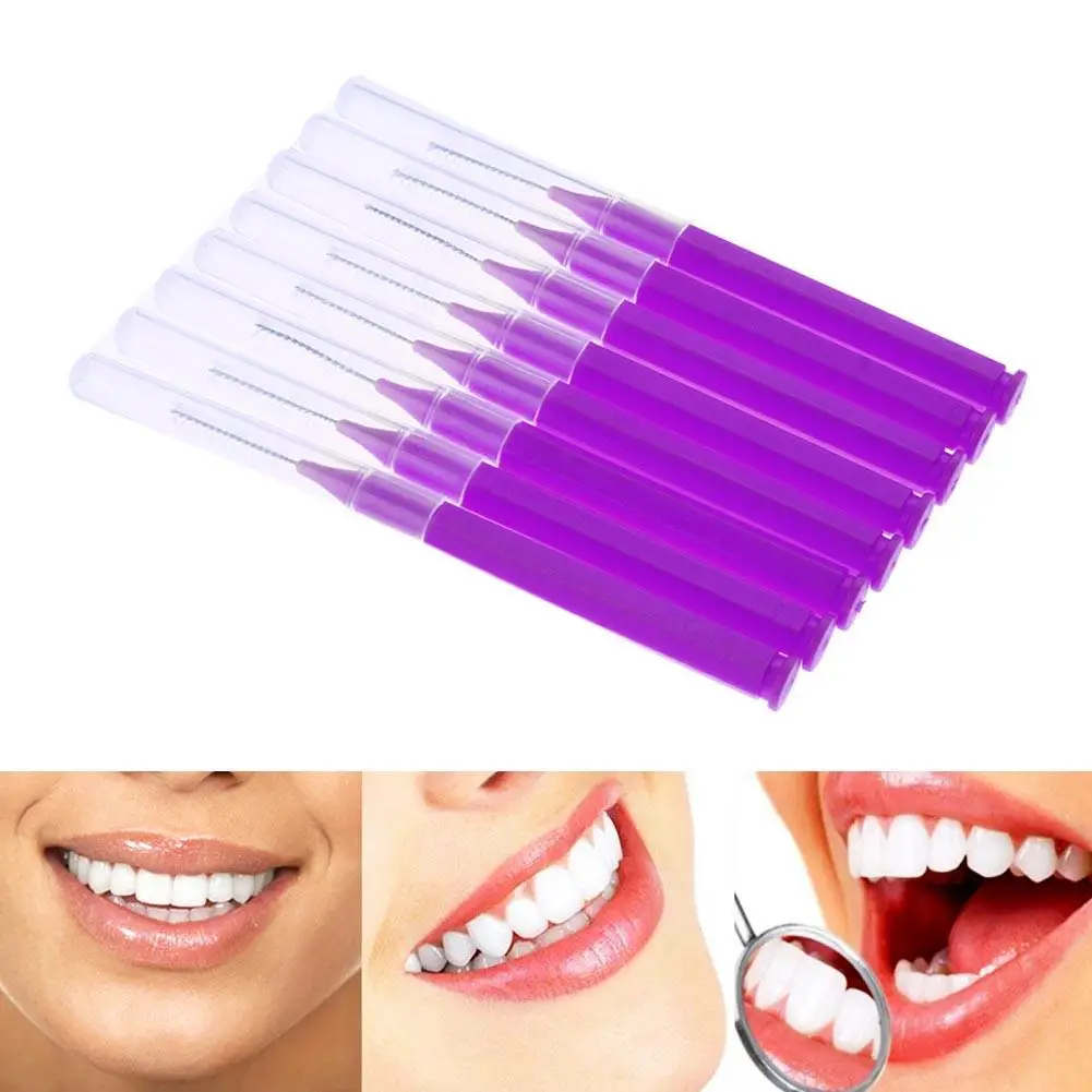 8pcs Tooth Floss Oral Hygiene Dental Soft Plastic Interdental Brush Toothpick Healthy for Teeth Cleaning Care Tools | Красота и