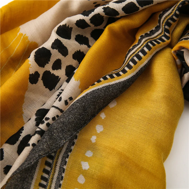 Дизайнер kyqiao хиджаб шарф Мори девушки осень зима Южная Корея Мода длинный шарф с принтом и кисточками кашне накидка шаль глушитель