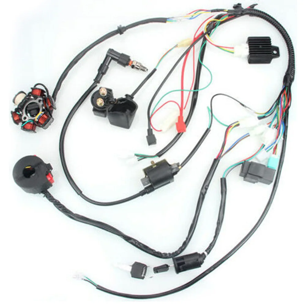 6 катушек зажигание на шесте мини квадроцикл полная сборка жгуты проводки CDI для