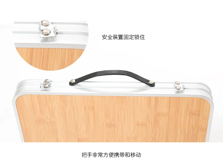 Folding Desk Outdoor Camping Hiking Travel Bamboo Table Portable Picnic Barbecue Furniture Bed Computer Desk With Storage Bag