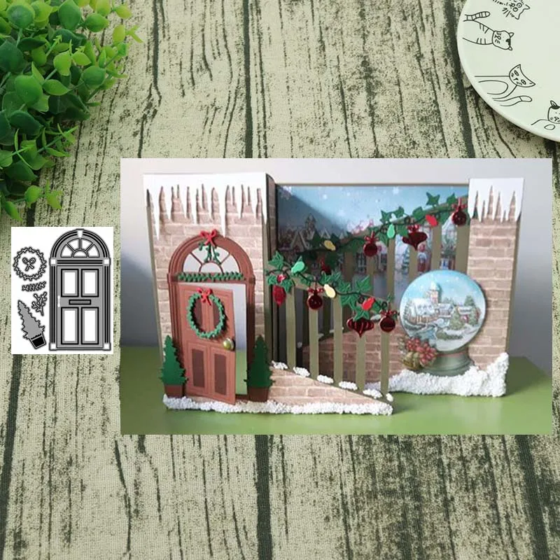 Doors and windows Metal Cutting Dies for Scrapbooking Steel Craft Die Cut Embossing Paper Card