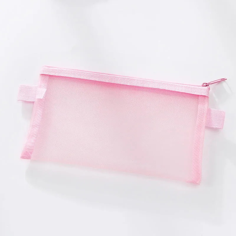 Модный прозрачный сетчатый косметический портативный мешок на молнии для путешествий Хранение Кошелек косметический Органайзер Инструменты сумка для мытья