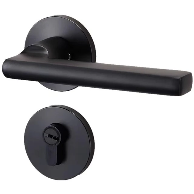 Indoor Household Door Handle For Home With Security Lock Key Set Aluminum  Alloy - Door Handles - AliExpress