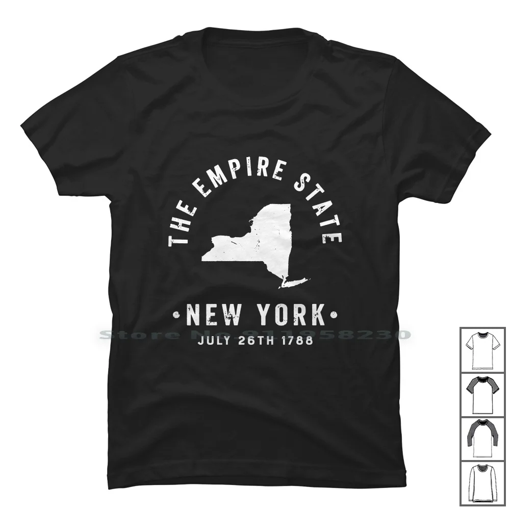 New York History Long Time Ago T Shirt 100% Cotone Illustrazione New York History Popular Empire Story York Time Tage Long Maps