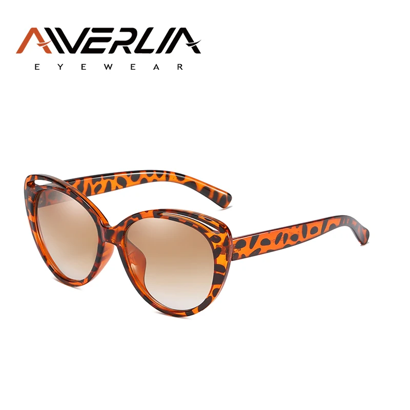 C3Leopard AIVERLIA, модные женские солнцезащитные очки, женские солнцезащитные очки "кошачий глаз", женские Ретро Стильные очки, градиентные оттенки, UV400 Oculos De Sol AI64 - Цвет линз: C3Leopard
