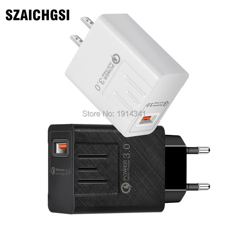 100 шт/партия EU US plug QC3.0 USB зарядное устройство Быстрая зарядка быстрое зарядное устройство USB настенный адаптер для зарядки для мобильного телефона