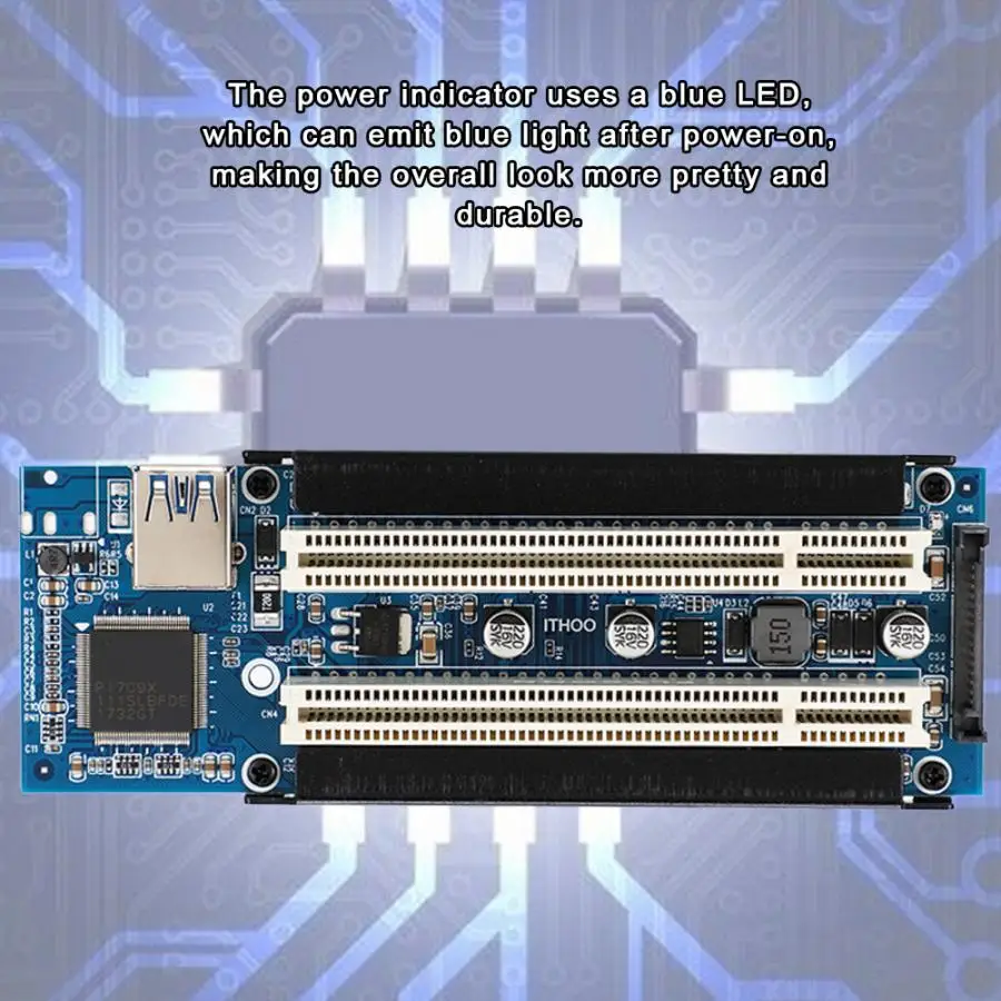 PCI-E для двойной Райзер-карта PCI расширение адаптера для WIN2000/XP/Vista/7/8/Linux