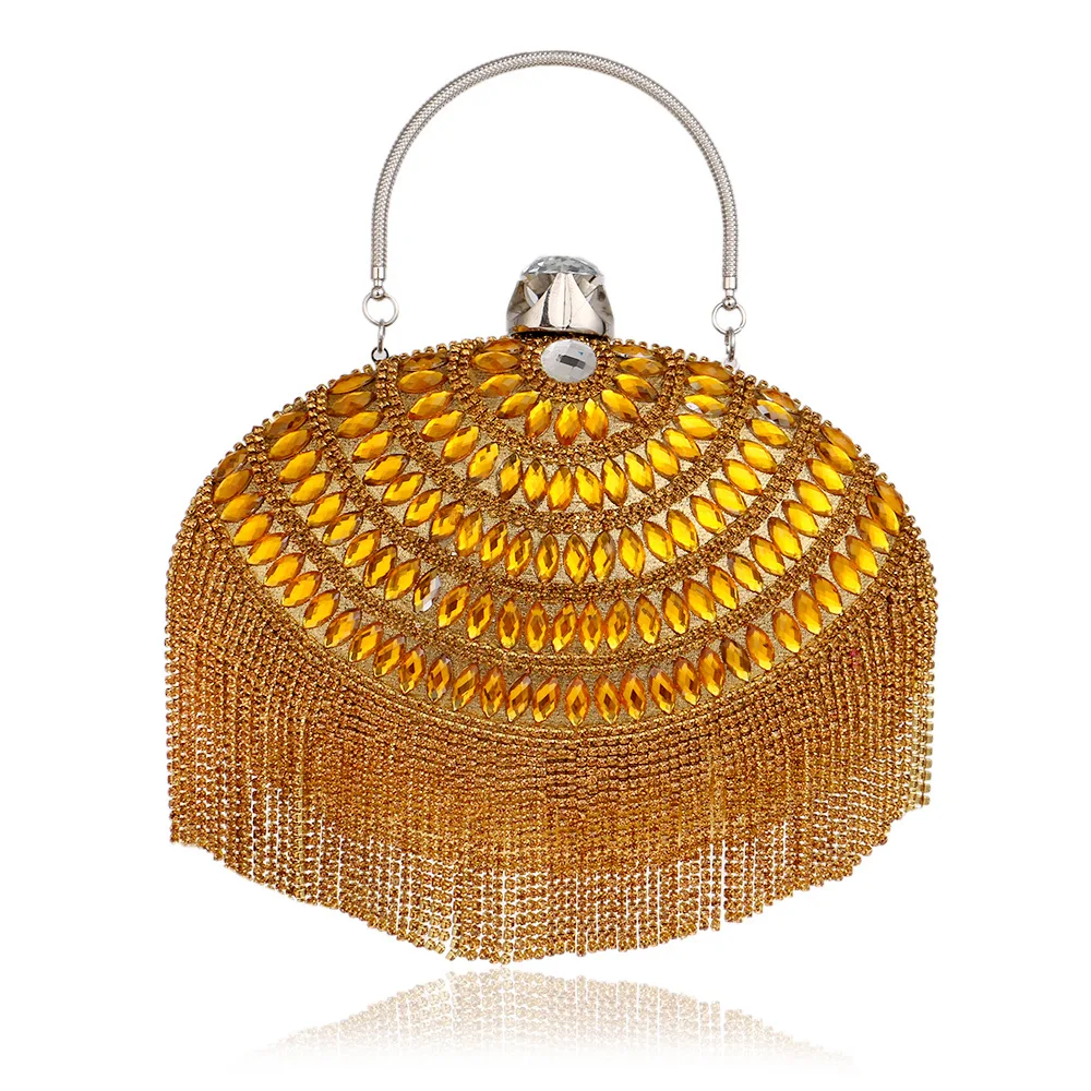 

Hot Selling Surplus Power Europe And America Luxury Tassels Evening Bag Women's Formal Dress Evening Clutch Bag