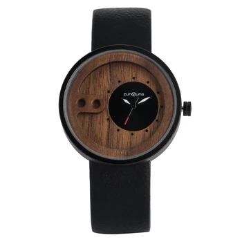 

Classic Quartz Bamboo White Dial Watches Analog Watch Men Women Black/Yellow/Green/Khaki Leather Band Wristwatch