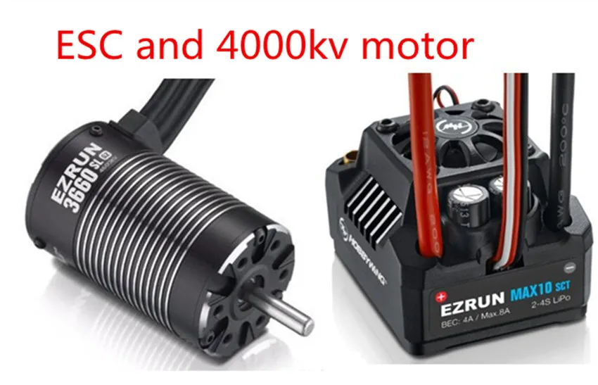Hobbywing EZRUN MAX10 SCT 120A sin escobillas ESC+ 3660 G2 3200KV/4000KV/4600KV Бесколлекторный двигатель комплект para 1/10 RC coche camión