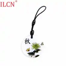 S50 1K 13,56 Mhz UID сменная RFID Метка брелок перезаписываемая IC карта осенний узор падение клей водонепроницаемый брелок Быстрая