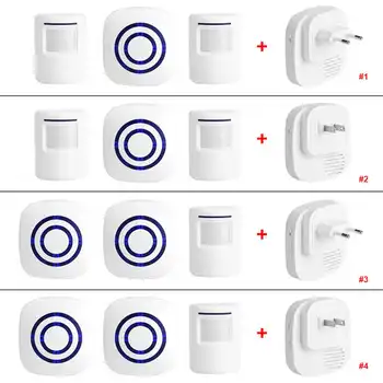 

video doorbell Wireless Infrared Sensor Motion Detector Entry Door Bell Alarm with Receiver & Transmitter door bell waterproof