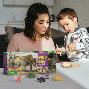

12pcs Dinosaur Eggs Excavation Toy Set DIY Eggs Dig Kit Archaeology Science Model Educational Gift Present for Children