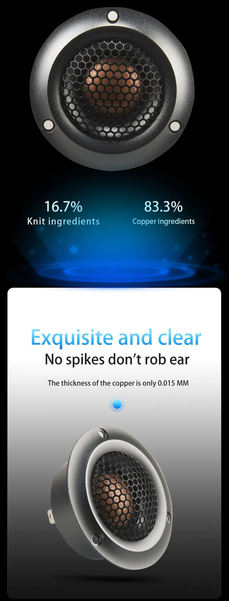 filme, ATreble alto-falante NT65, 2.5