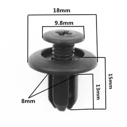 50 шт. 8 мм Пластиковые заклепки расширительный крепеж для бампера крыло багажник универсальный авто клип крепеж