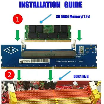 

Laptop DDR3/4 RAM to Desktop Adapter Tester Notebook Generation Special Card Test Memory Card Riser DDR4 V0X4