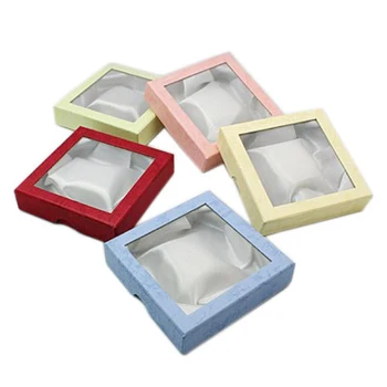 

12pcs/set Ring Mixed Color Home Square Earring Bracelets Necklace Portable Cardboard Bedroom Jewelry Gift Box For Packaging