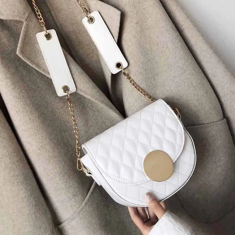 

Summer High Grade Sense Bag Women's 2019 New Style Fashion Korean-style Versatile Shoulder Bag Rhombus Shoulder Fashion Saddle B